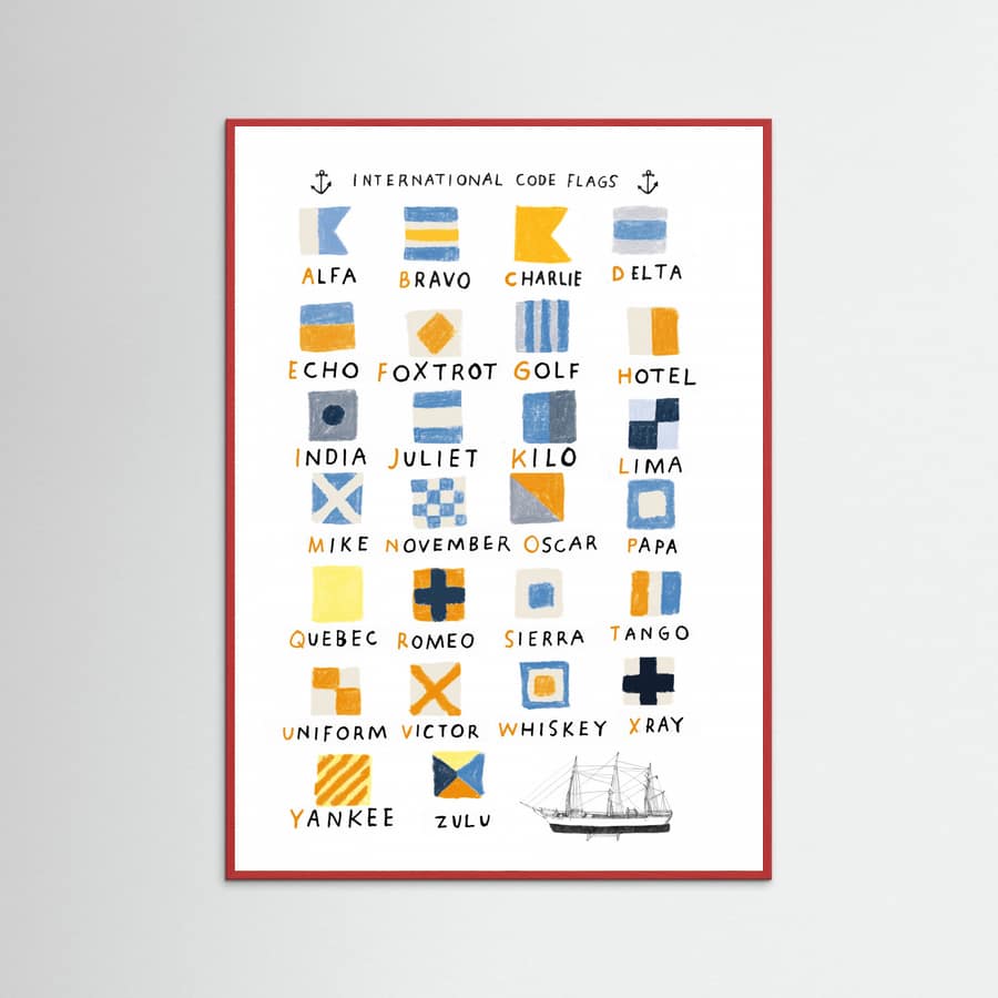 Nautical Flags Poster – Poster und Kunstdruck