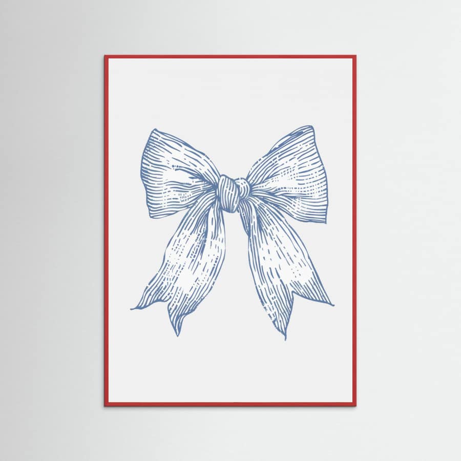 Plakat Nautical Pale Blue Bow – plakat i druk artystyczny
