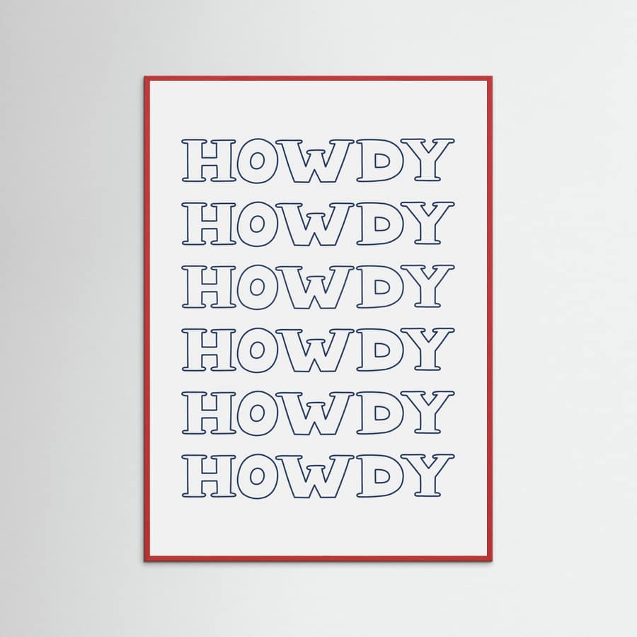 Plakat Navy Blue Howdy – plakat i druk artystyczny