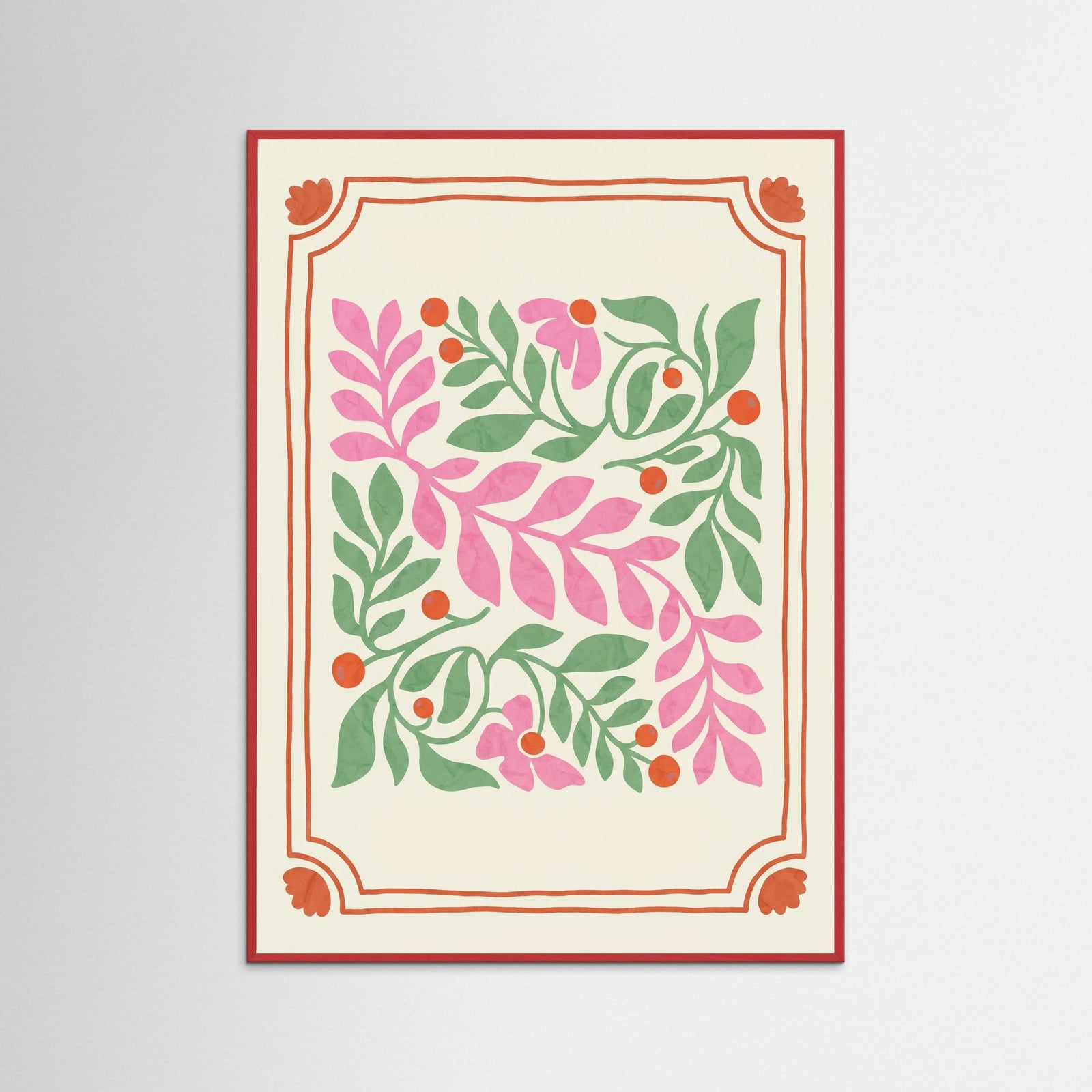 Red Wood Nostalgic Pink Bloom