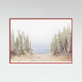 Red Wood Ocean Cactus Poster