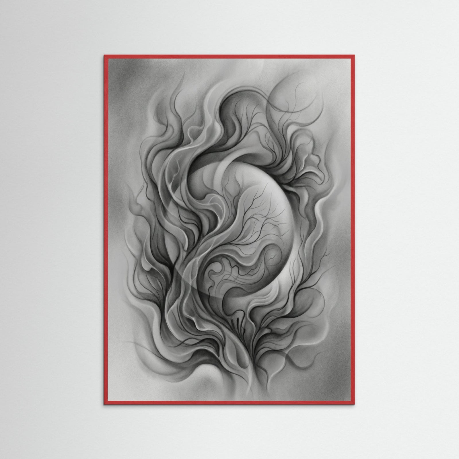 Red Wood Organic Abstraction