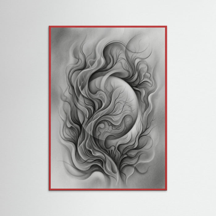 Red Wood Organic Abstraction