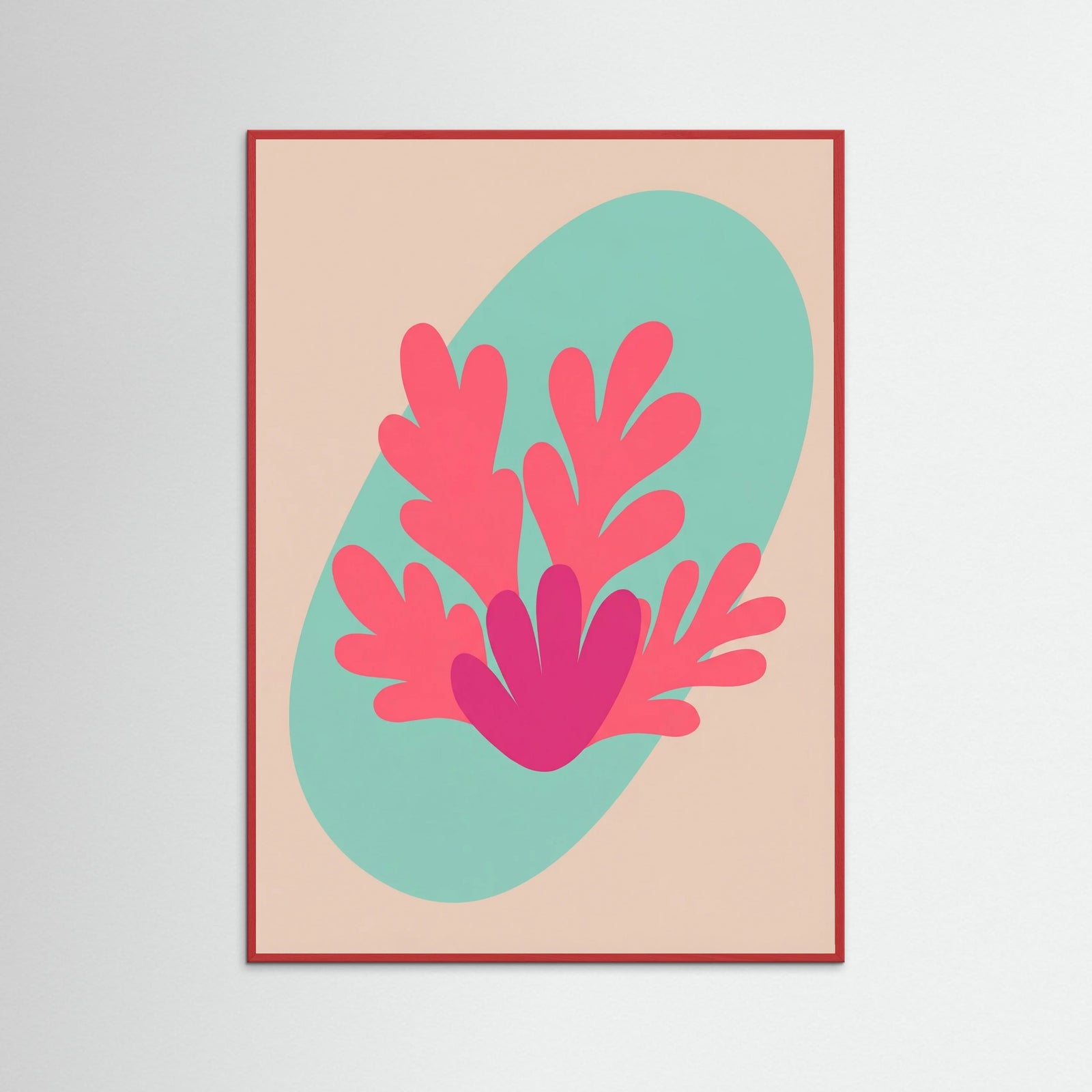 Red Wood Organic Cutout Forms