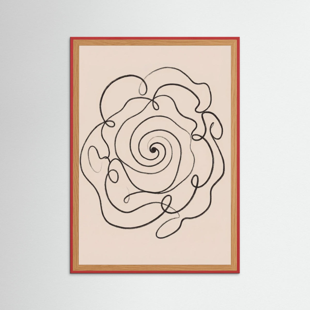 Red Wood Organic Flow Black