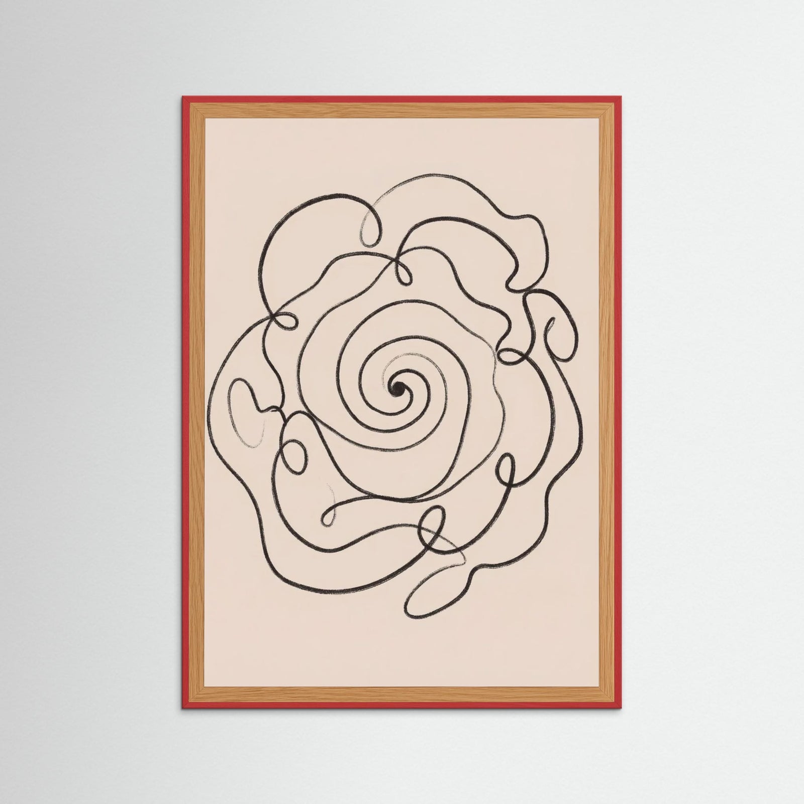 Red Wood Organic Flow Black