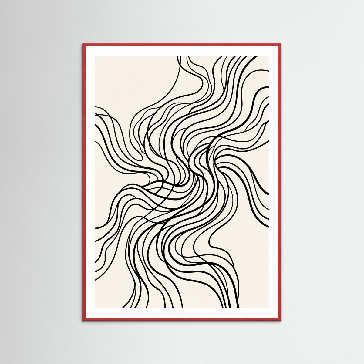 Red Wood Organic Flow Black