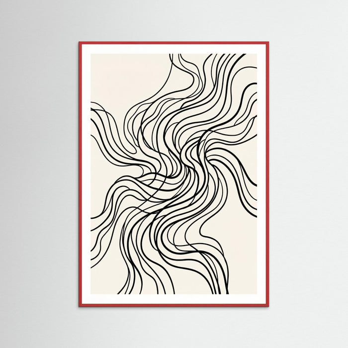 Red Wood Organic Flow Black