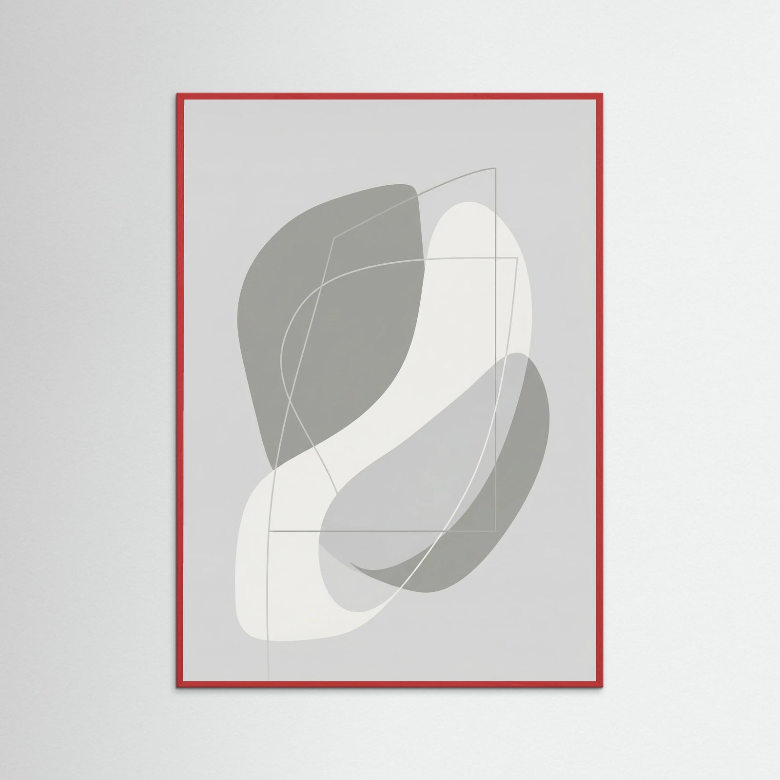 Red Wood Organic Grey Forms