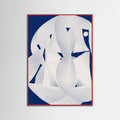 Red Wood Paper Sculpture Abstract Poster