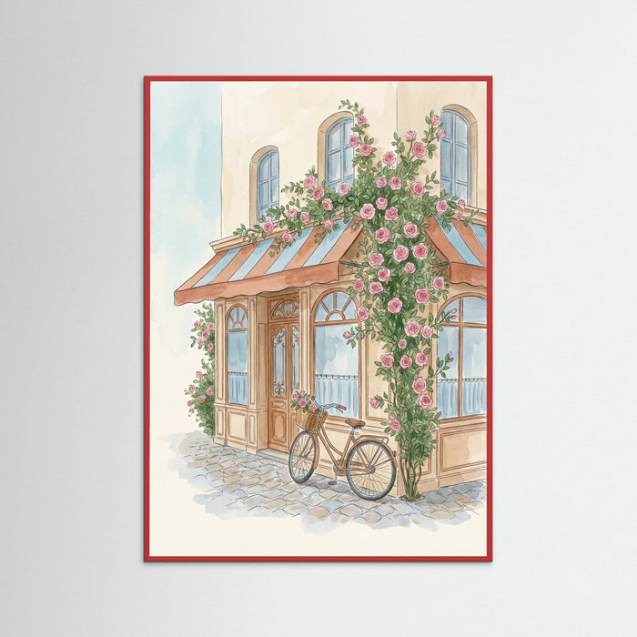 Red Wood Parisian Rose Building