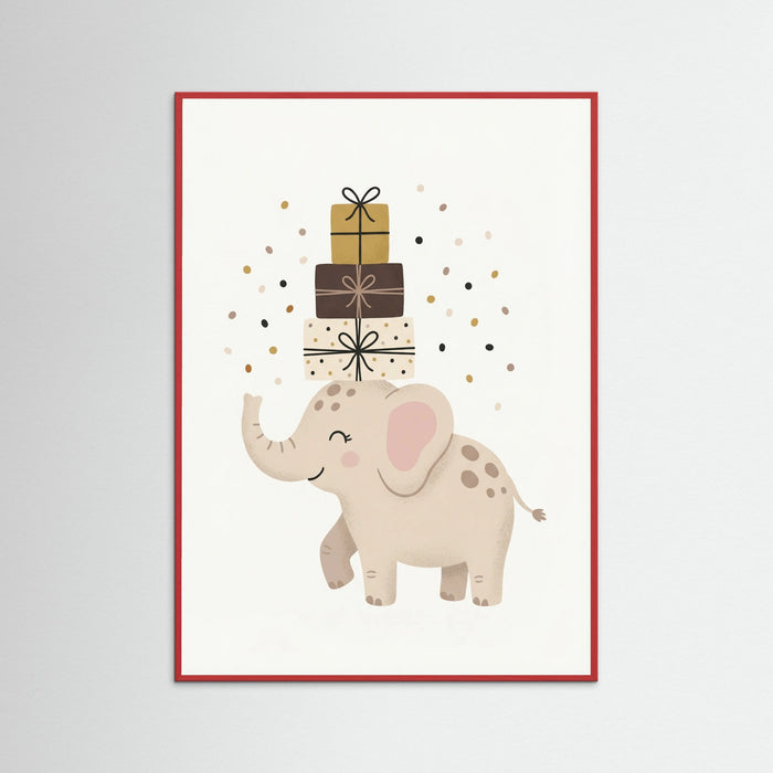 Red Wood Party Giraffe