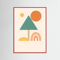 Red Wood Pastel Arcade