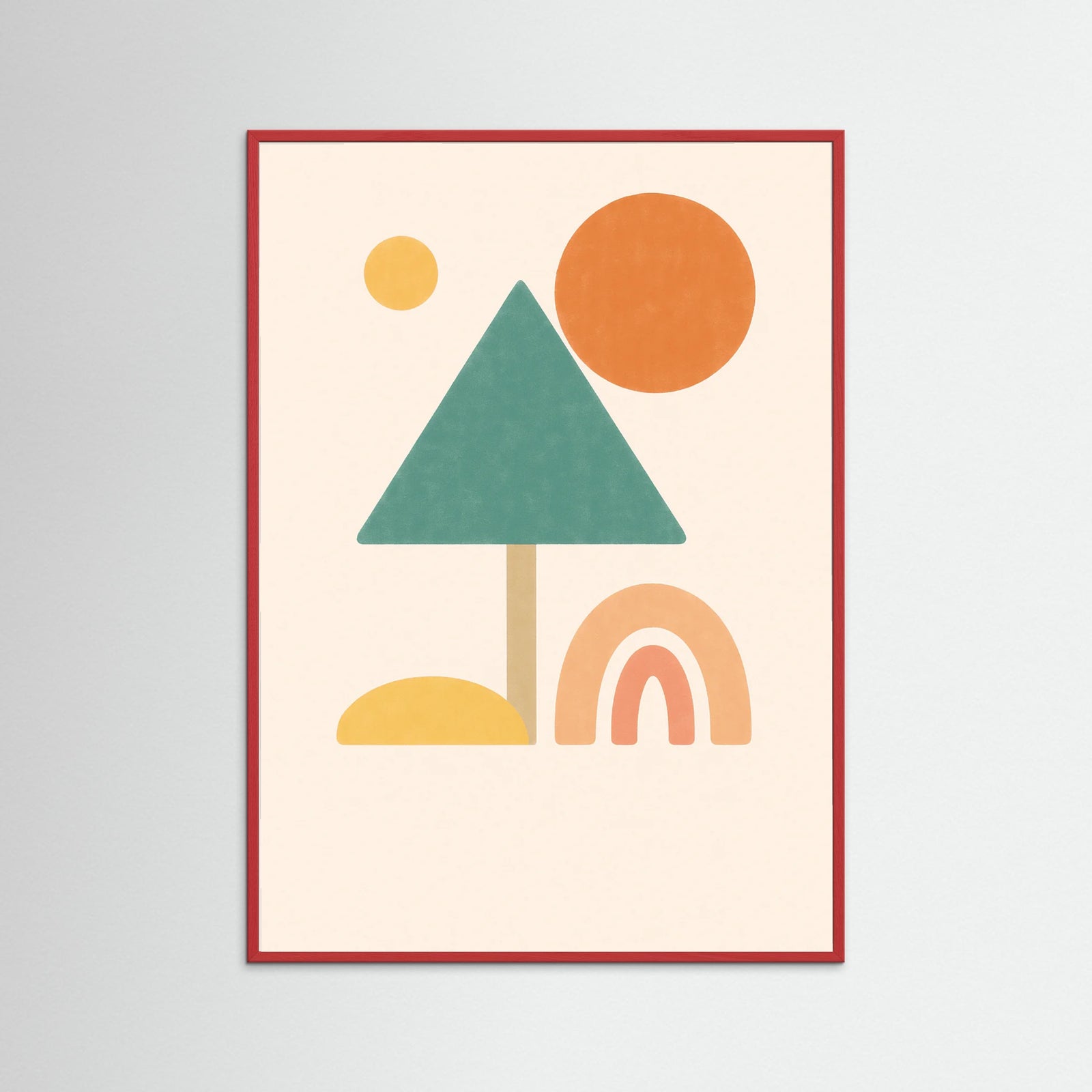Red Wood Pastel Arcade