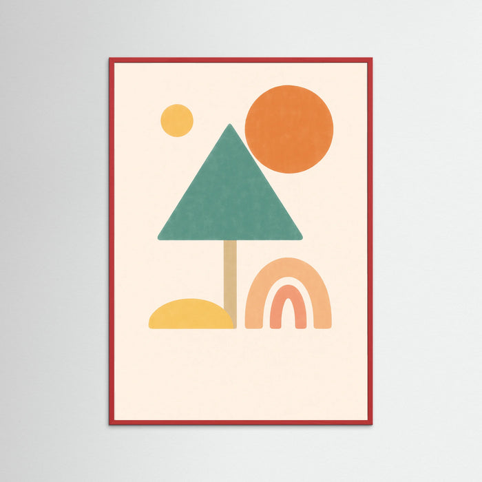 Red Wood Pastel Arcade