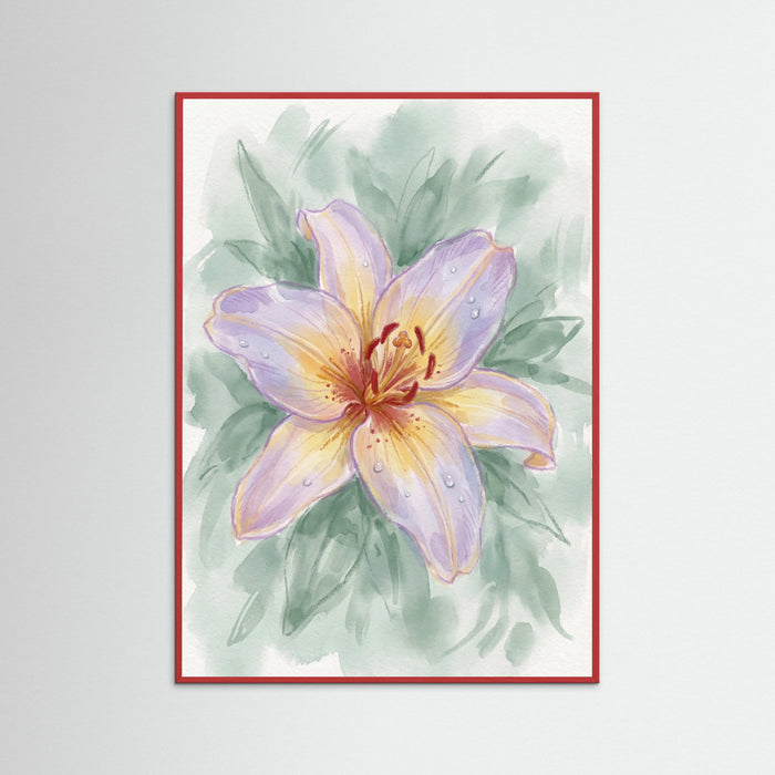 Red Wood Pastel Bloom Trio