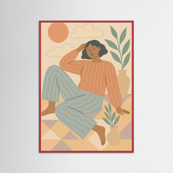 Red Wood Pastel Breeze