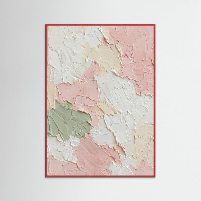 Red Wood Pastel Impasto Textures