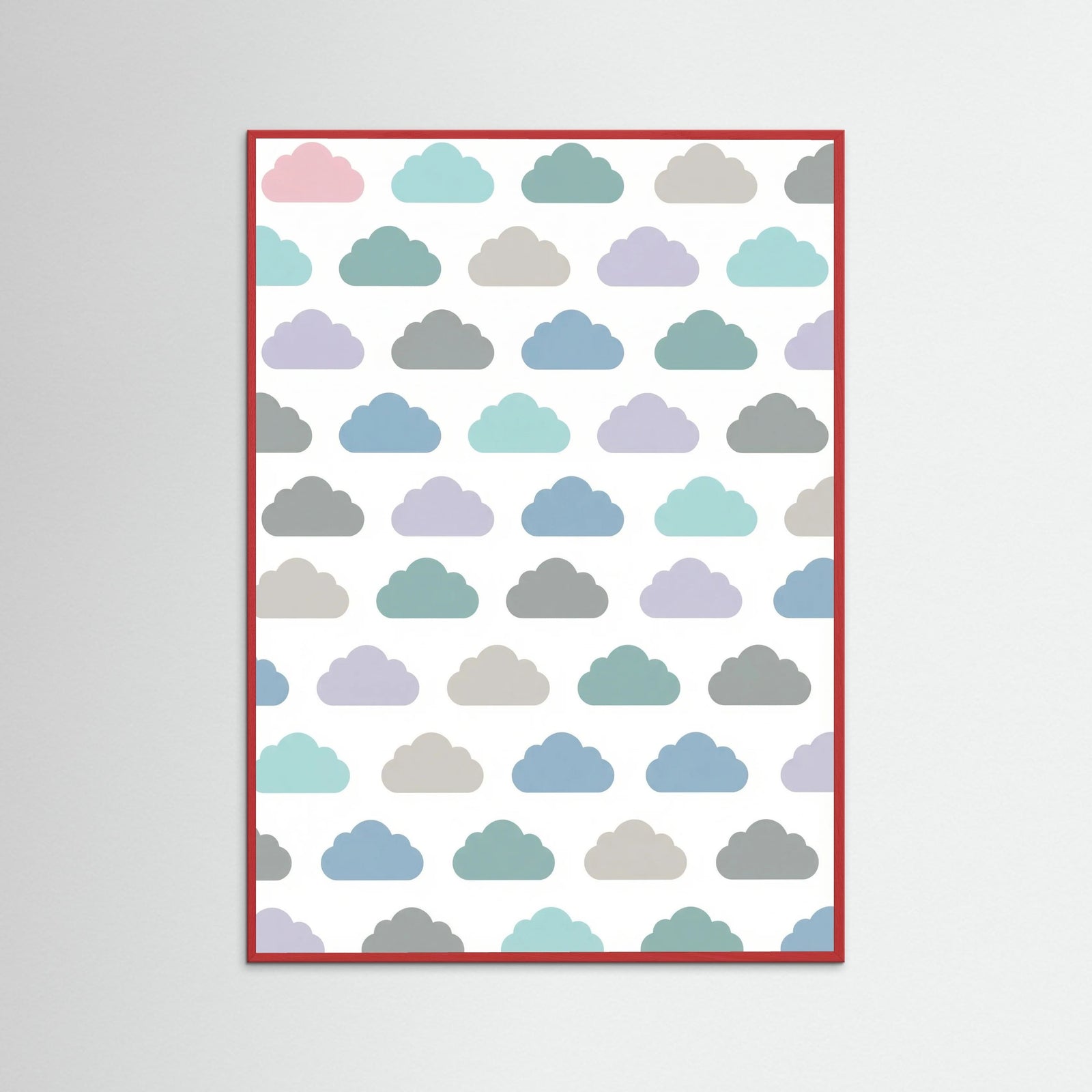 Red Wood Pastel Rainfall