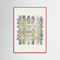 Red Wood Pattern on Pattern No.2 Poster