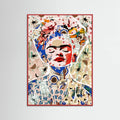 Red Wood Pattern play no 18 (Frida) Poster