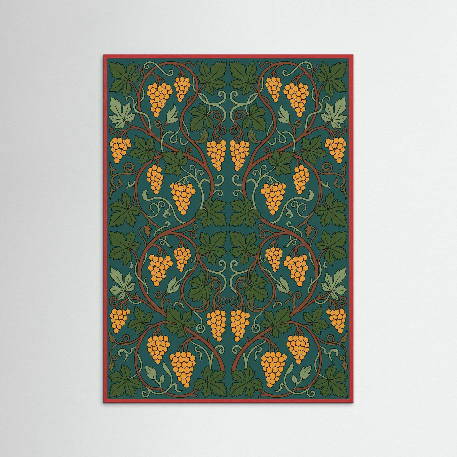 Red Wood Patterned Life Tree