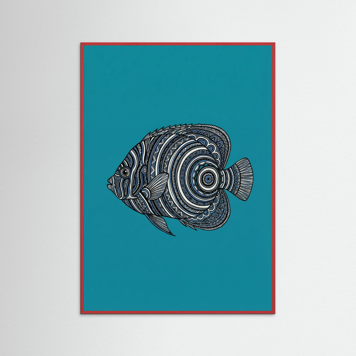 Red Wood Patterned Tortoise Vibrantorange