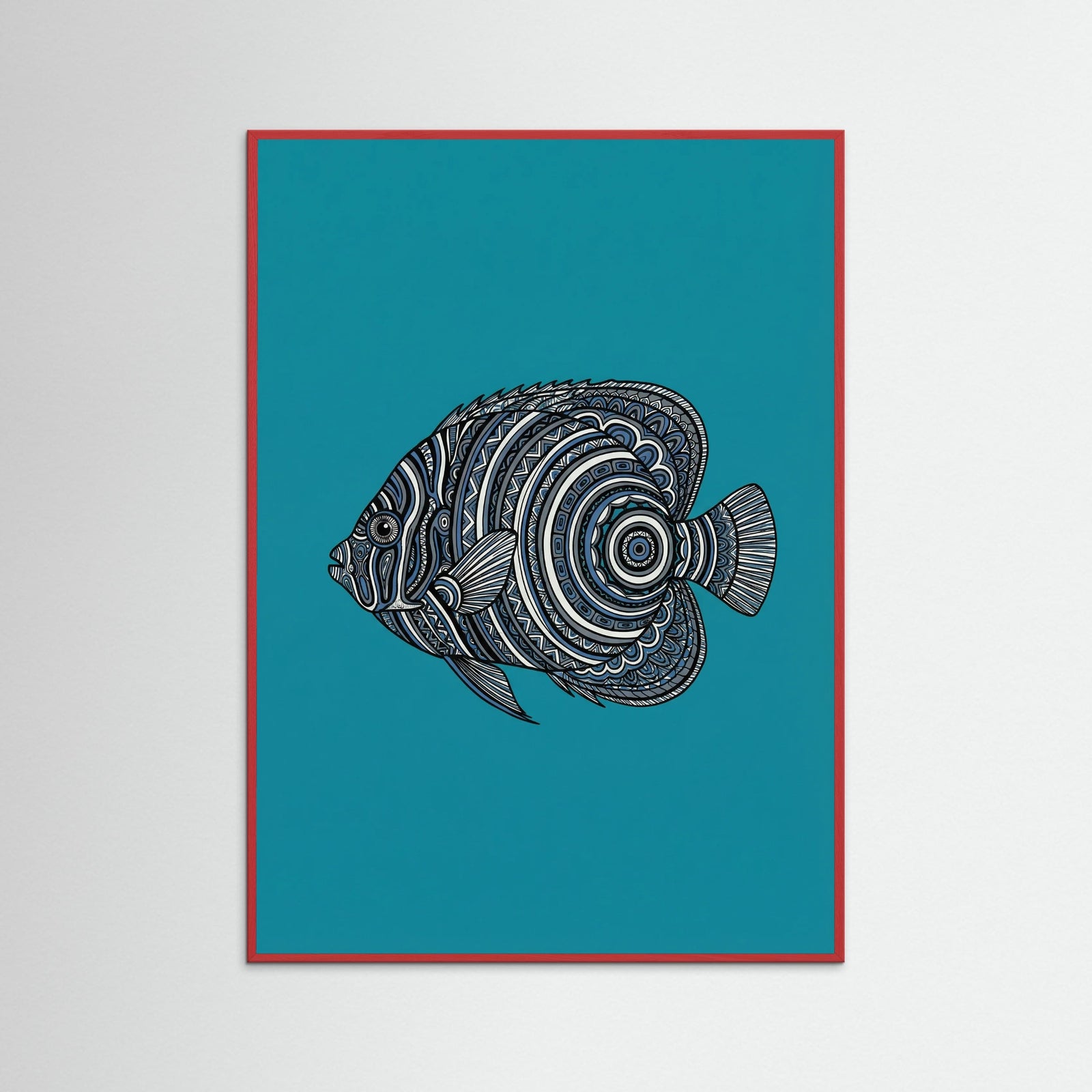 Red Wood Patterned Tortoise Vibrantorange