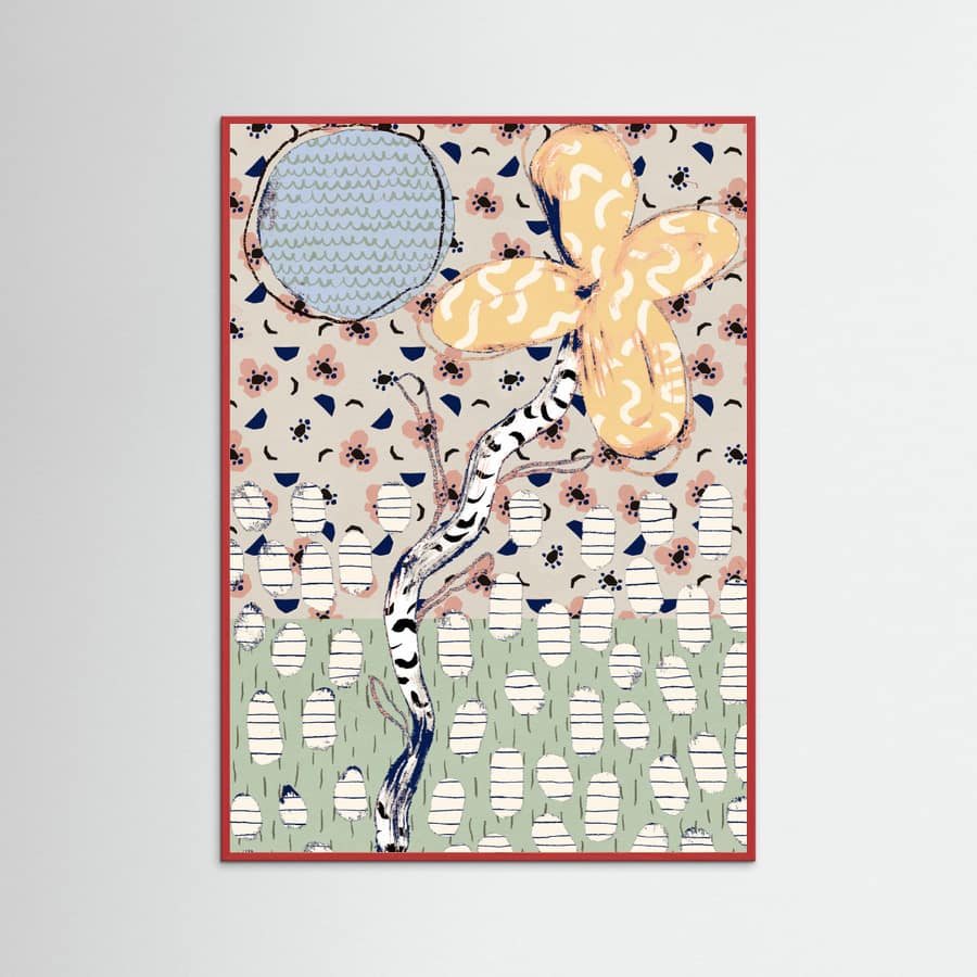 Red Wood Patternplayno.12 Poster