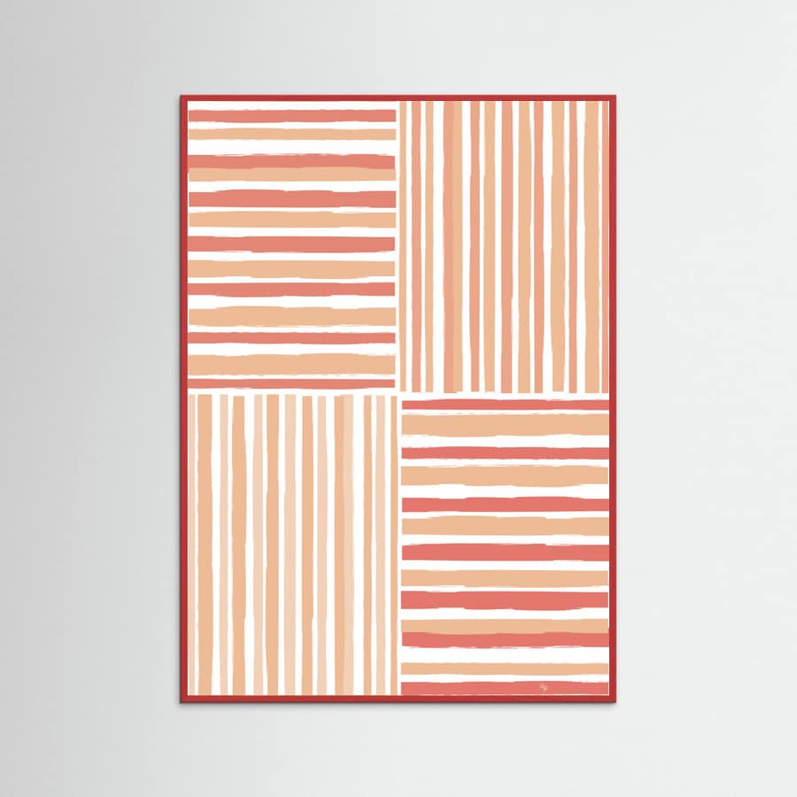 Peach Stripes Poster – Poster und Kunstdruck