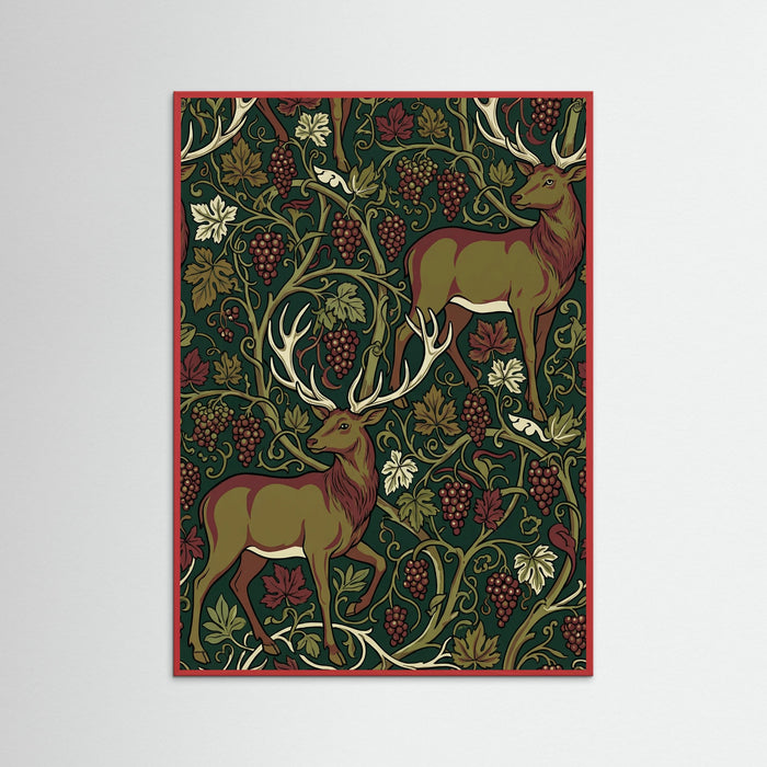 Red Wood Peacock Dragon Tapestry