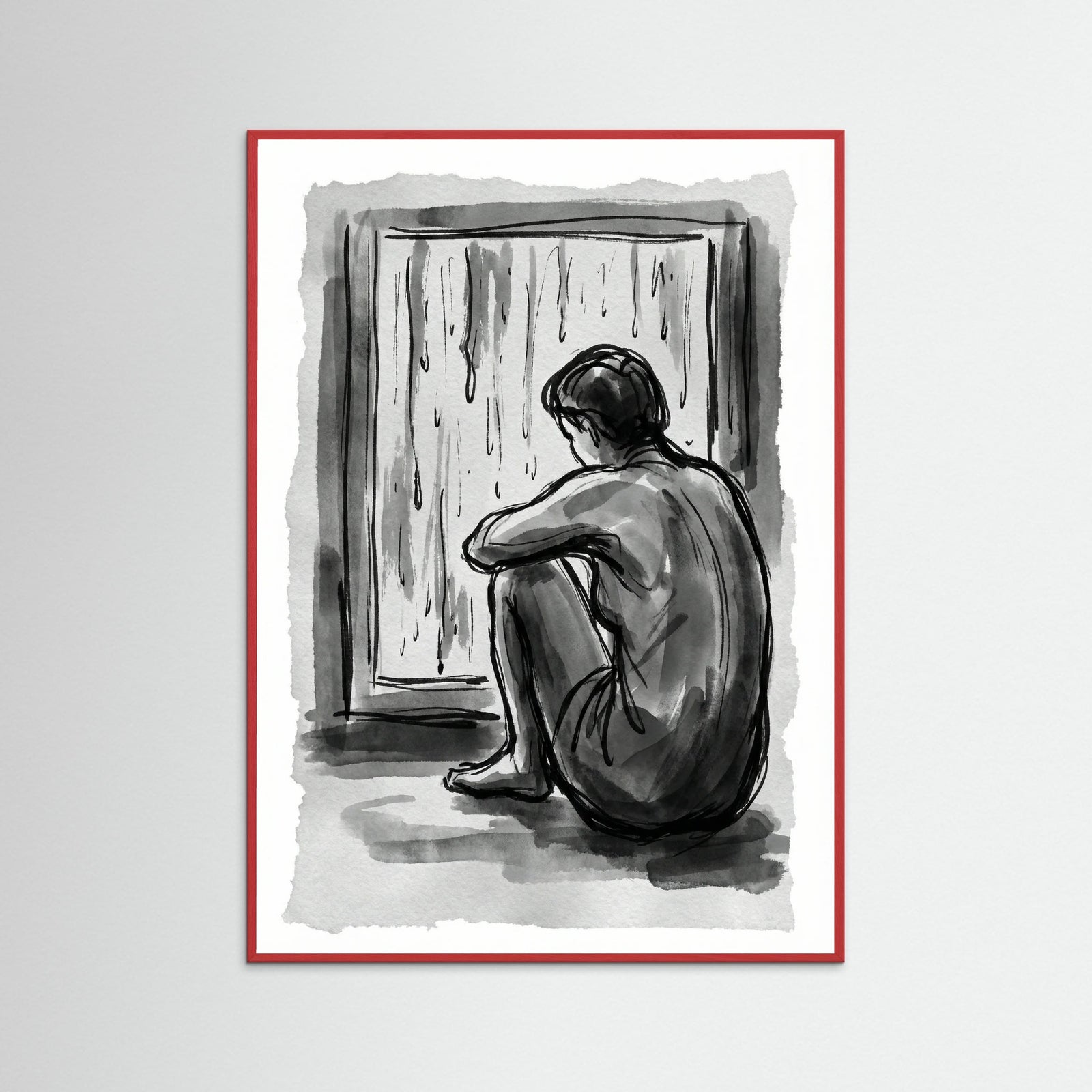 Red Wood Pensive Form