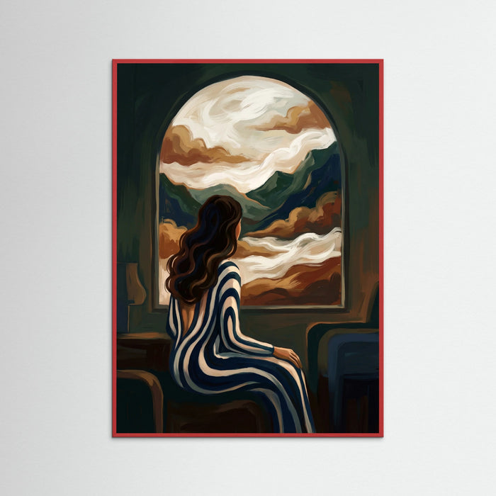 Red Wood Pensive Gaze