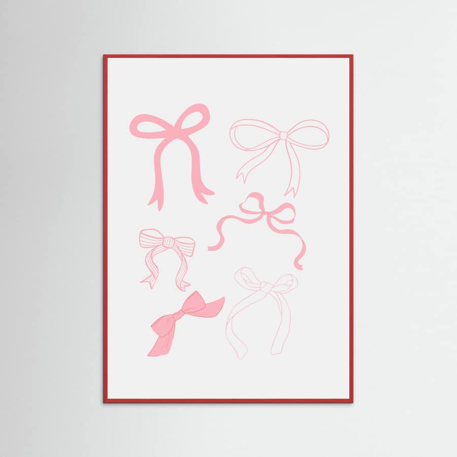 Pink Bows Poster – plakat og kunsttryk