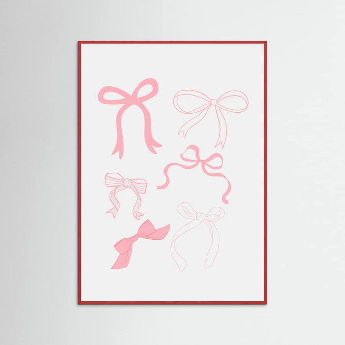 Pink Bows Poster – plakat og kunsttryk
