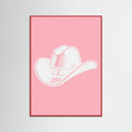 Pink Cowboy Hat Poster – plakat og kunsttryk