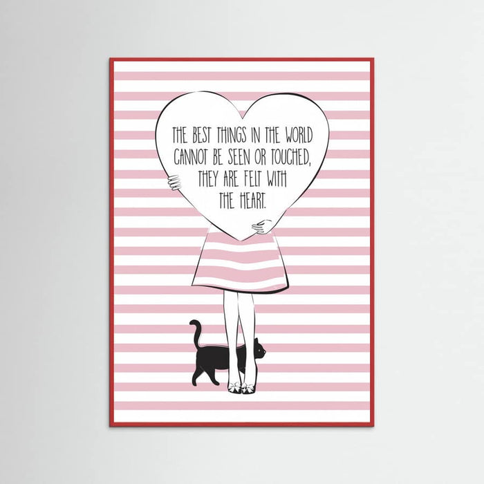 Pink Heart Poster – Poster und Kunstdruck