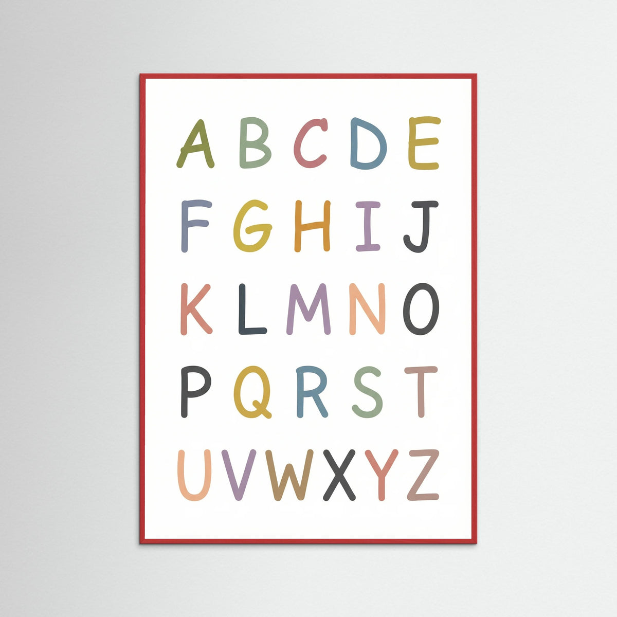 Red Wood Playful Number Chart
