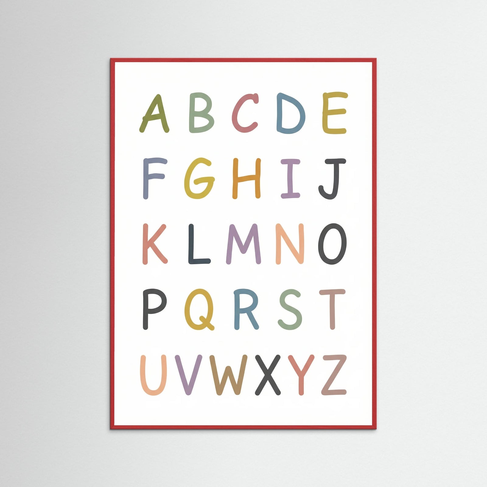 Red Wood Playful Number Chart