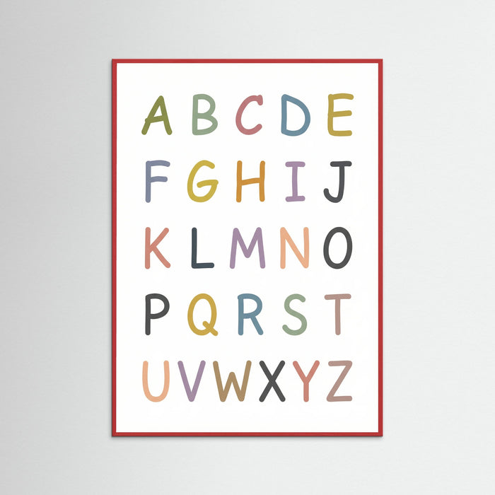 Red Wood Playful Number Chart