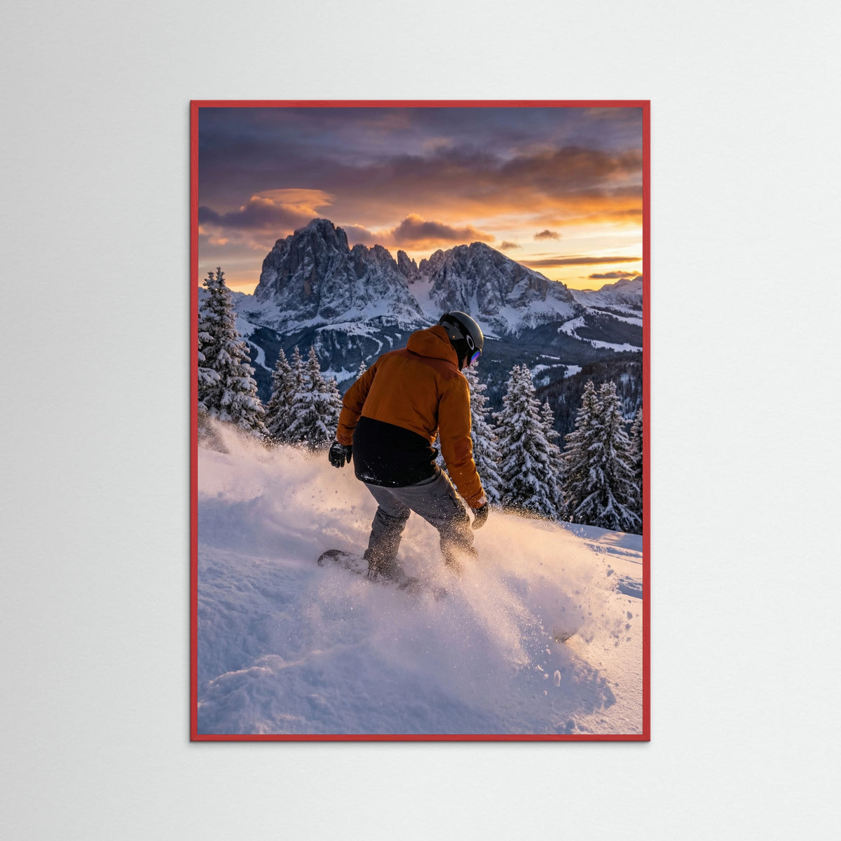 Red Wood Powder Descent Gray