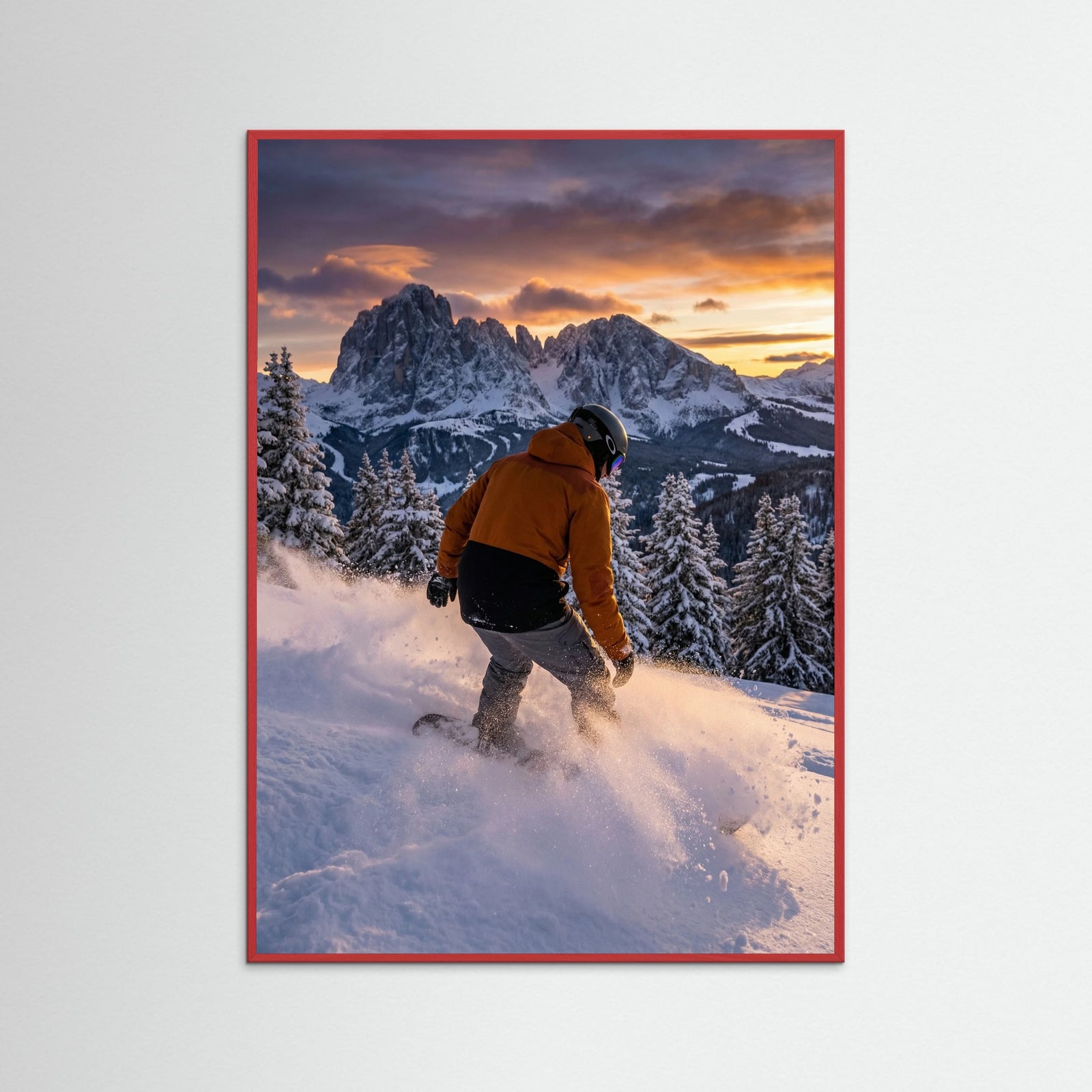 Red Wood Powder Descent Gray