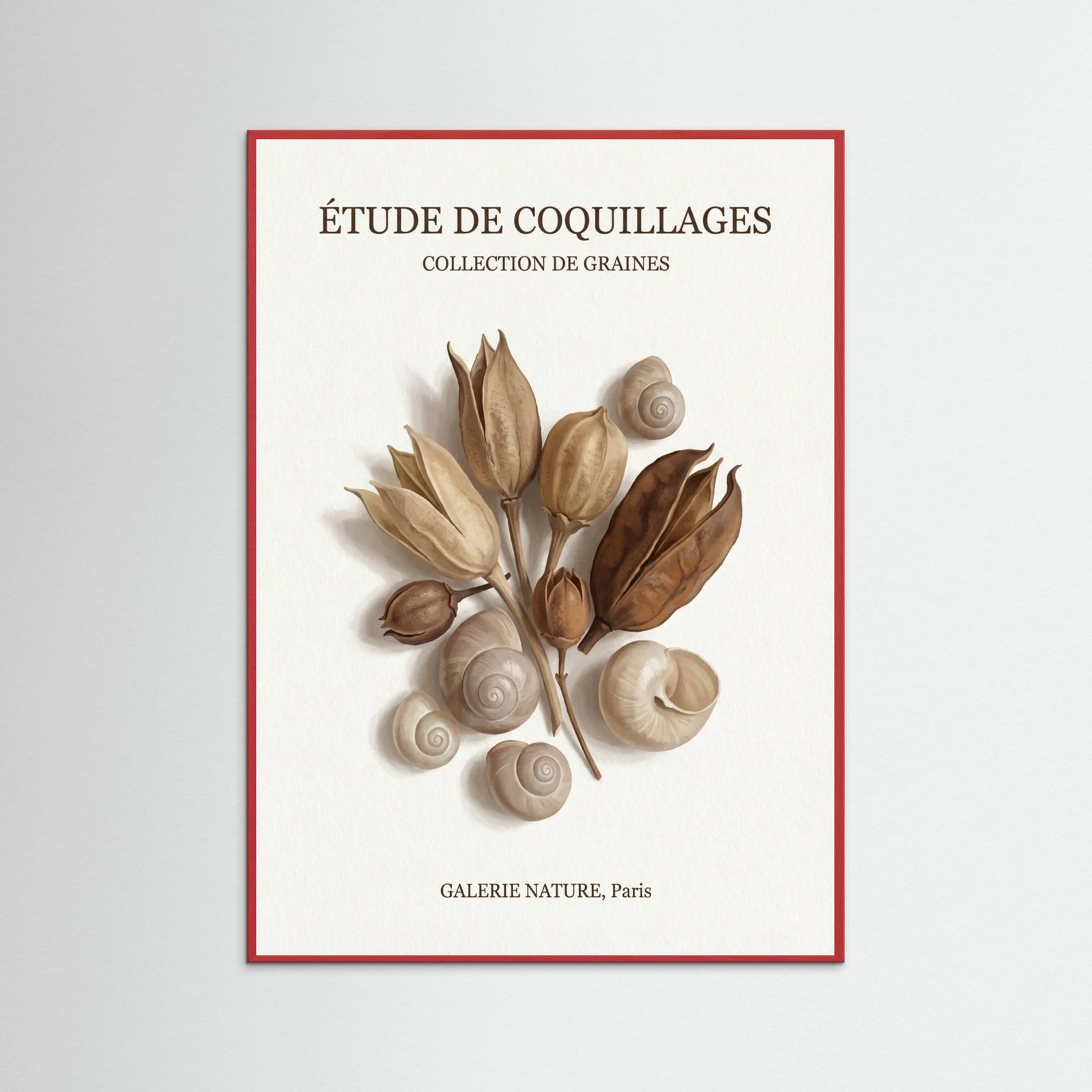 Red Wood Pressed Foliage