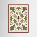 Red Wood Pressed Garden Blooms