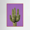 Red Wood Purple Cactus Poster