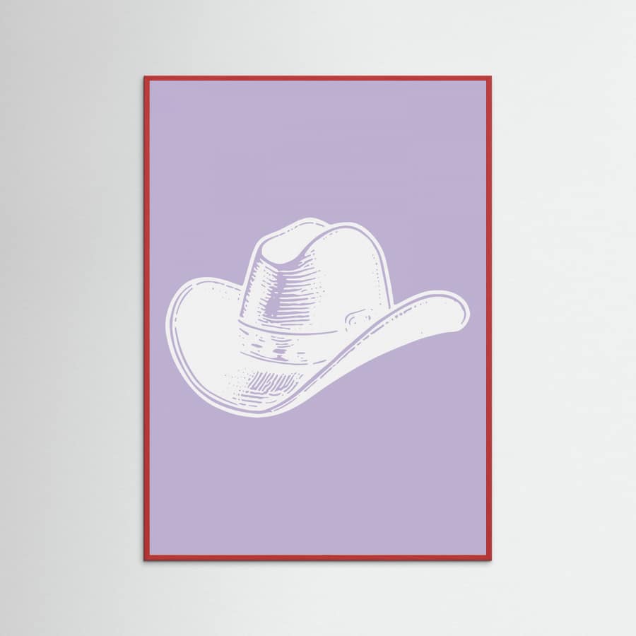Plakat Purple Cowboy Hat – plakat i druk artystyczny