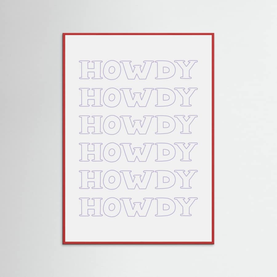 Plakat Purple Howdy – plakat i druk artystyczny