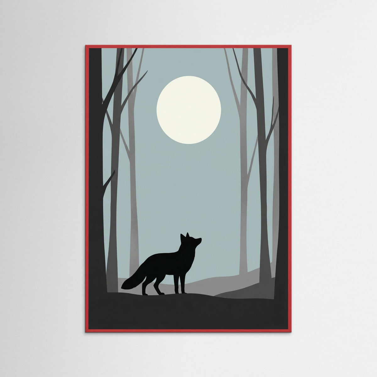 Red Wood Quiet Contemplation Black