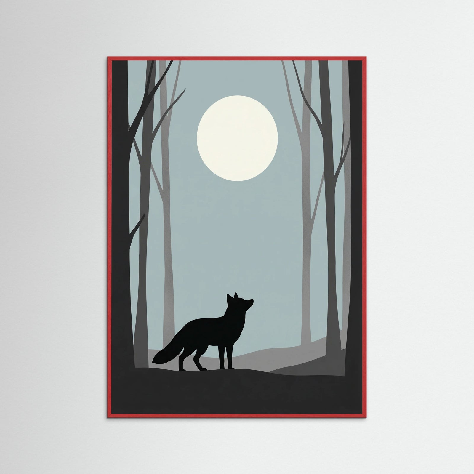 Red Wood Quiet Contemplation Black