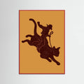 Red Wood RODEO CAT Poster